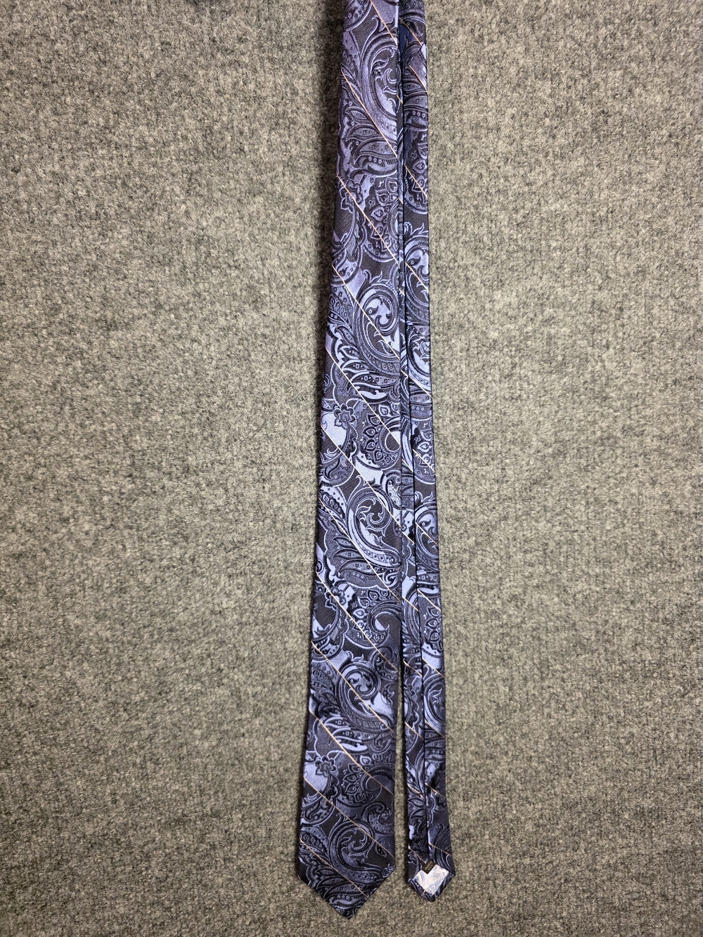 John W Nordstrom Blue Paisley Silk Tie